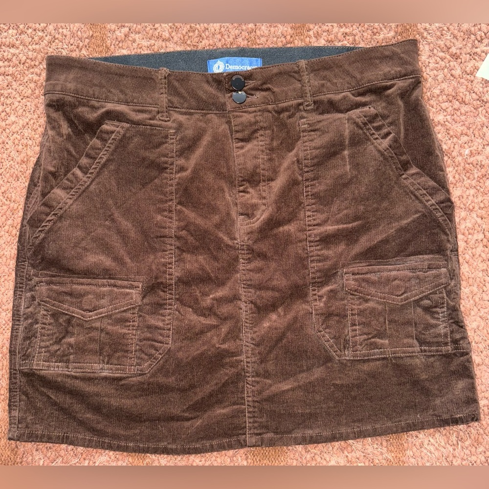 Democracy brown corduroy skirt
